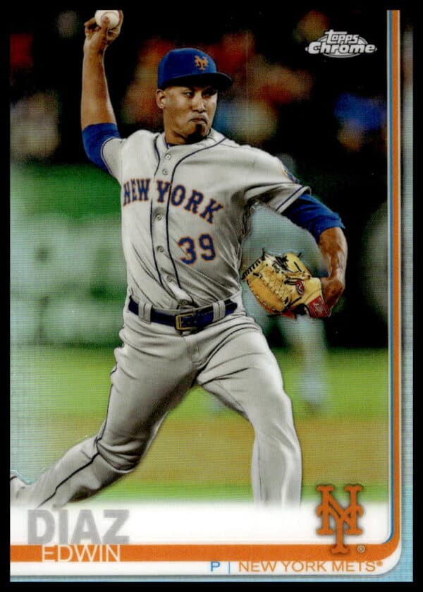 2019 Topps Chrome Edwin Diaz Rainbow Foil #74 (Front)