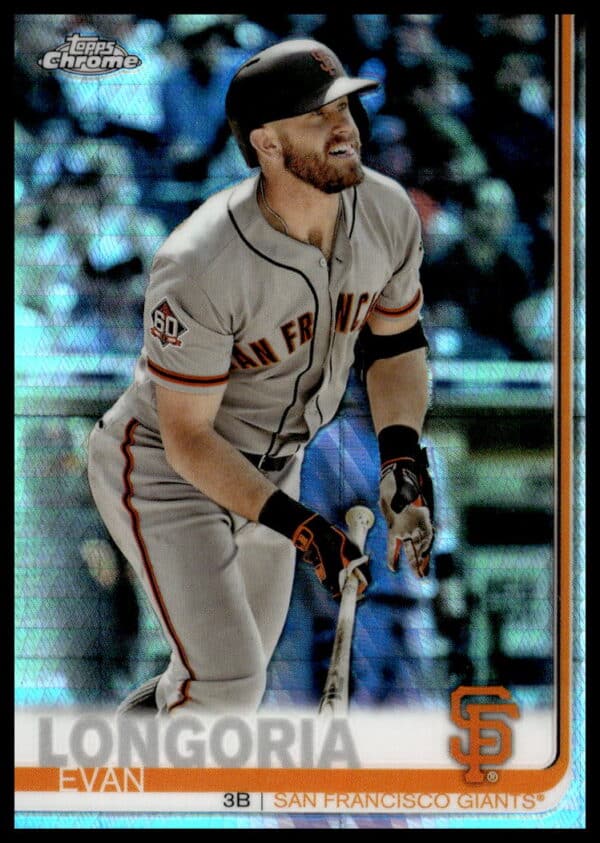 2019 Topps Chrome Evan Longoria Prism Refractor #94 (Front)