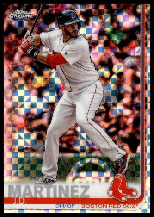 2019 Topps Chrome J.D. Martinez X-Fractor #77 (Front)