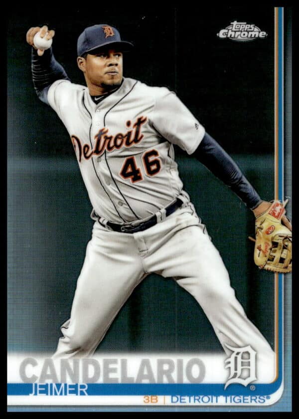 2019 Topps Chrome Jeimer Candelario Rainbow Foil #211 (Front)