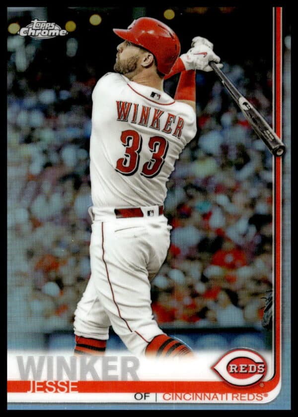 2019 Topps Chrome Jesse Winker Rainbow Foil #61 (Front)