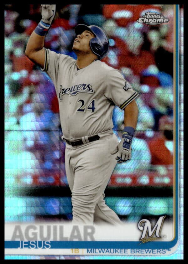 2019 Topps Chrome Jesus Aguilar Prism Refractor #10 (Front)