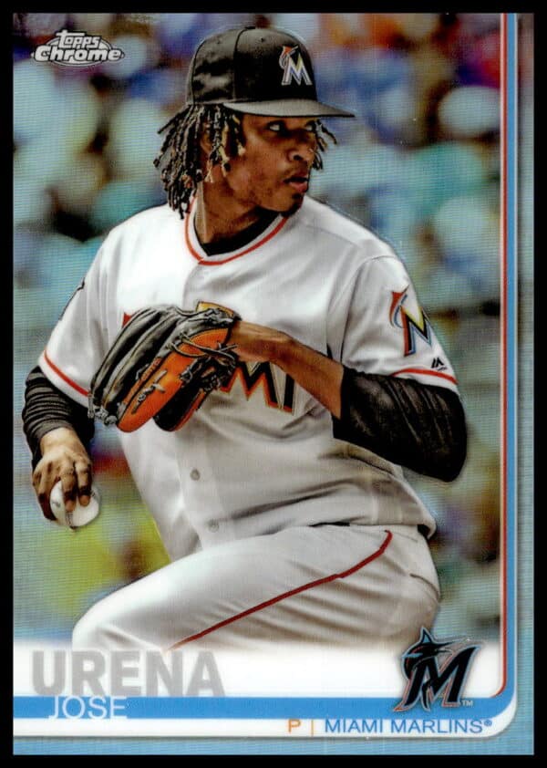 2019 Topps Chrome Jose Urena Rainbow Foil #20 (Front)