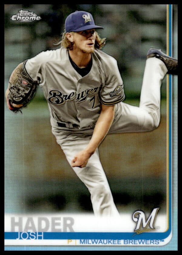 2019 Topps Chrome Josh Hader Rainbow Foil #24 (Front)