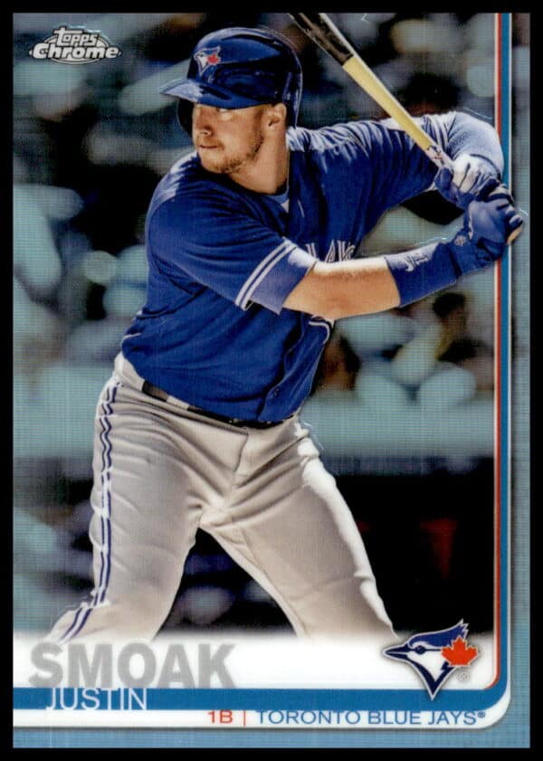 2019 Topps Chrome Justin Smoak Rainbow Foil #680 (Front)