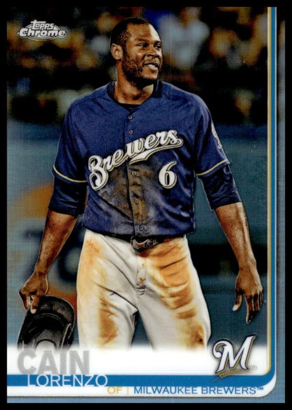 2019 Topps Chrome Lorenzo Cain Rainbow Foil #29 (Front)