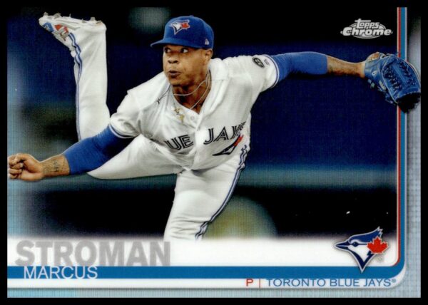 2019 Topps Chrome Marcus Stroman Rainbow Foil #128 (Front)