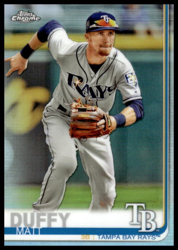 2019 Topps Chrome Matt Duffy Rainbow Foil #104 (Front)