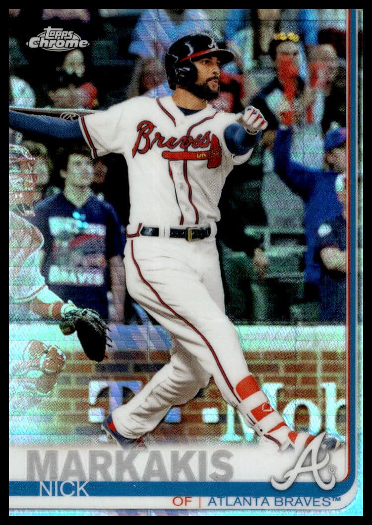 2019 Topps Chrome Nick Markakis Prism Refractor #145 (Front)