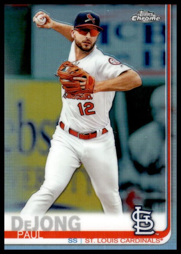 2019 Topps Chrome Paul DeJong Rainbow Foil #36 (Front)