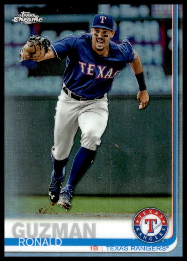 2019 Topps Chrome Ronald Guzman Rainbow Foil #40 (Front)