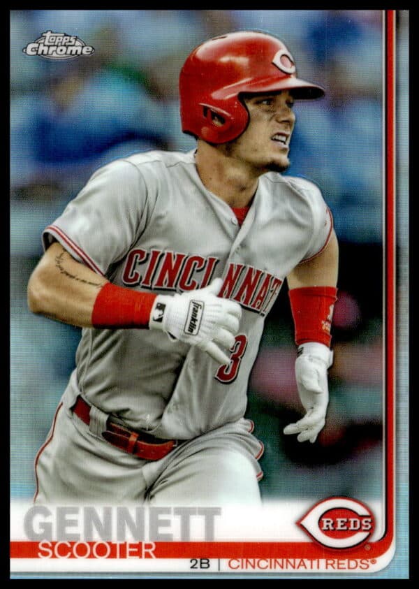 2019 Topps Chrome Scooter Gennett Rainbow Foil #107 (Front)