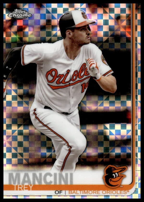 2019 Topps Chrome Trey Mancini X-Fractor #47 (Front)