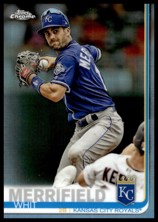 2019 Topps Chrome Whit Merrifield Rainbow Foil #238 (Front)