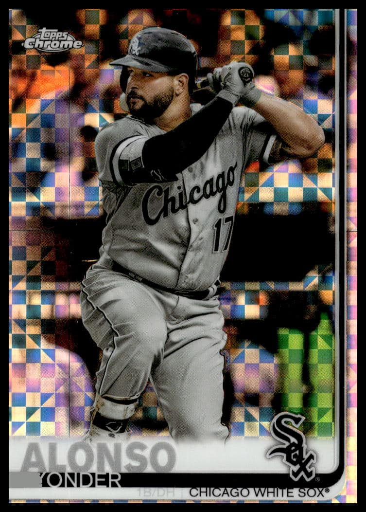 2019 Topps Chrome Yonder Alonso X-Fractor #102 (Front)