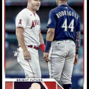 2023 Topps Update Bright Future (Mike Trout / Julio Rodriguez) #US132 (Front)