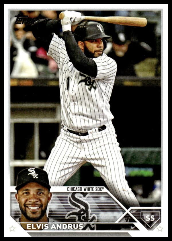 Elvis Andrus in action on 2023 Topps Update Baseball Card #US173.