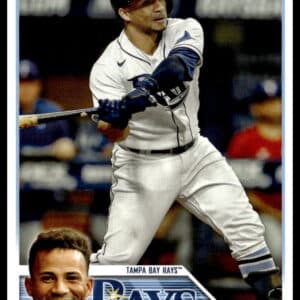 Francisco Mejia of Tampa Bay Rays in action on 2023 Topps Update Baseball Card #US61.