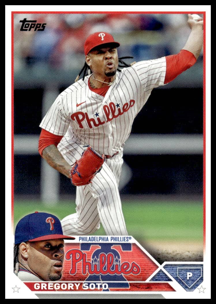 Gregory Soto in action on 2023 Topps Update Phillies Baseball Card #US252.