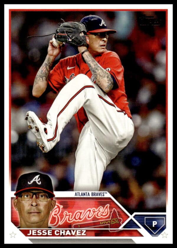 2023 Topps Update baseball card featuring Jesse Chavez, number US65.