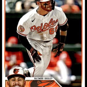 Joey Ortizs 2023 Topps Update Rookie Card (#USC216) from Baltimore Orioles.