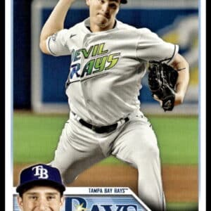 Kevin Kelly, Tampa Bay Rays pitcher, on his 2023 Topps Rookie Card.