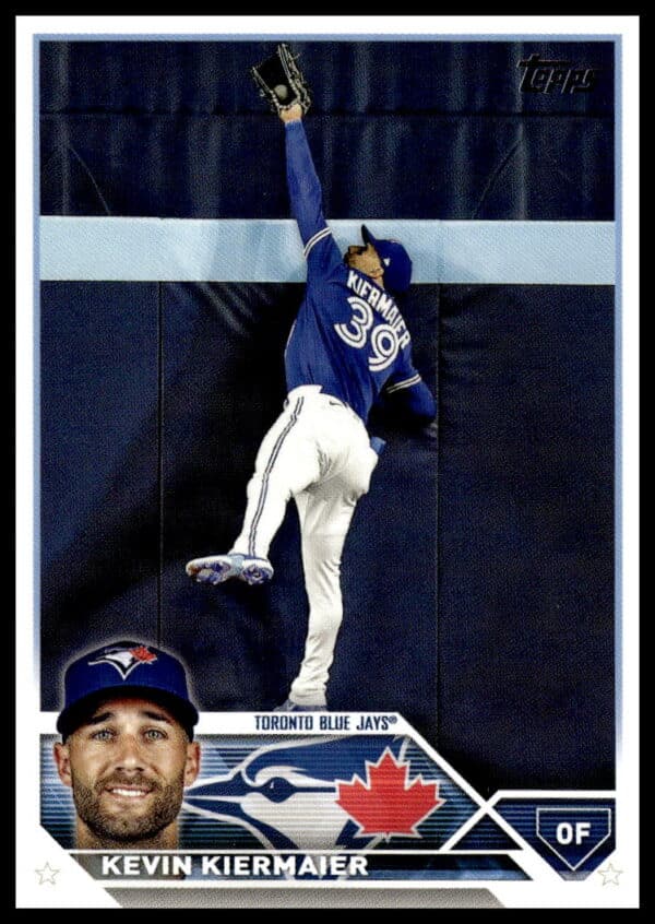 Kevin Kiermaier in action on his 2023 Topps Update Baseball Card #US76.