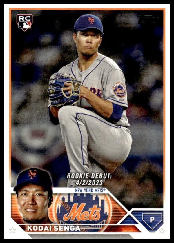 2023 Topps Kodai Senga baseball card front view.