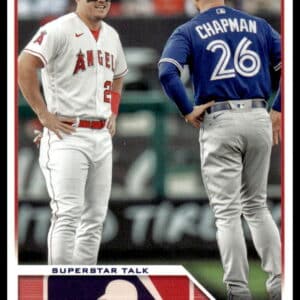 2023 Topps Update Superstar Talk (Mike Trout / Matt Chapman) #US313 (Front)