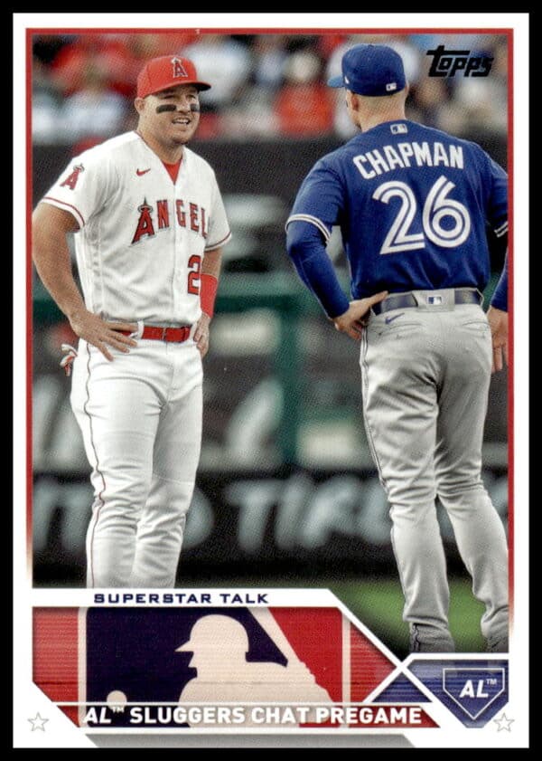 2023 Topps Update Superstar Talk (Mike Trout / Matt Chapman) #US313 (Front)