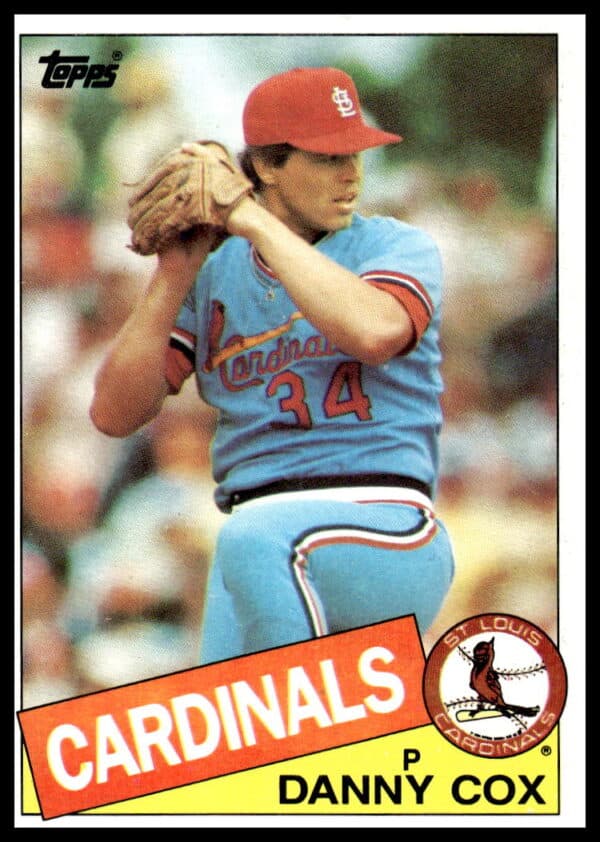 1985 Topps Danny Cox #499 (Front)