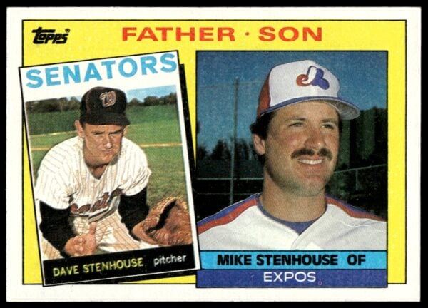 1985 Topps Dave Stenhouse / Mike Stenhouse F&S #141 (Front)