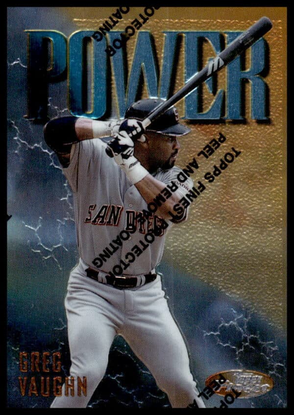 1997 Topps Finest Greg Vaughn #221 (Front)