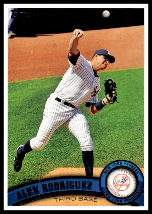 2011 Topps Alex Rodriguez Sparkle on wrist band #50 (Front)