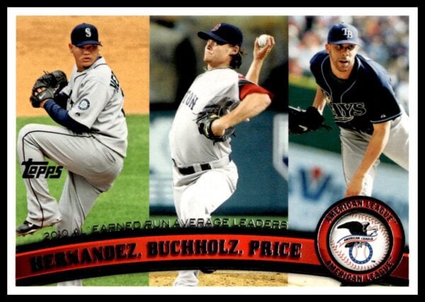 2011 Topps Felix Hernandez / Clay Buchholz / David Price #235 (Front)