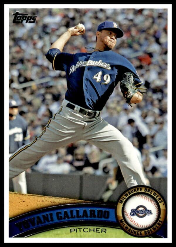 2011 Topps Yovani Gallardo #465 (Front)