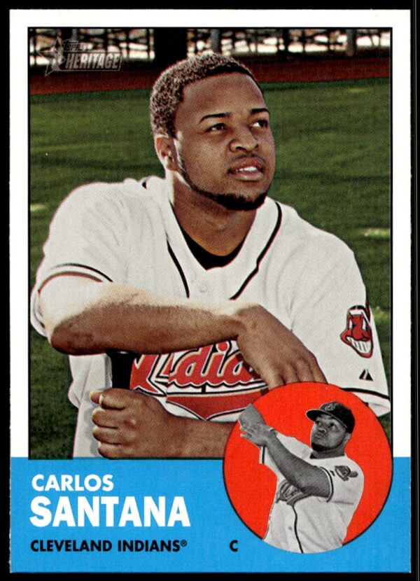 2012 Topps Heritage Carlos Santana #72 (Front)