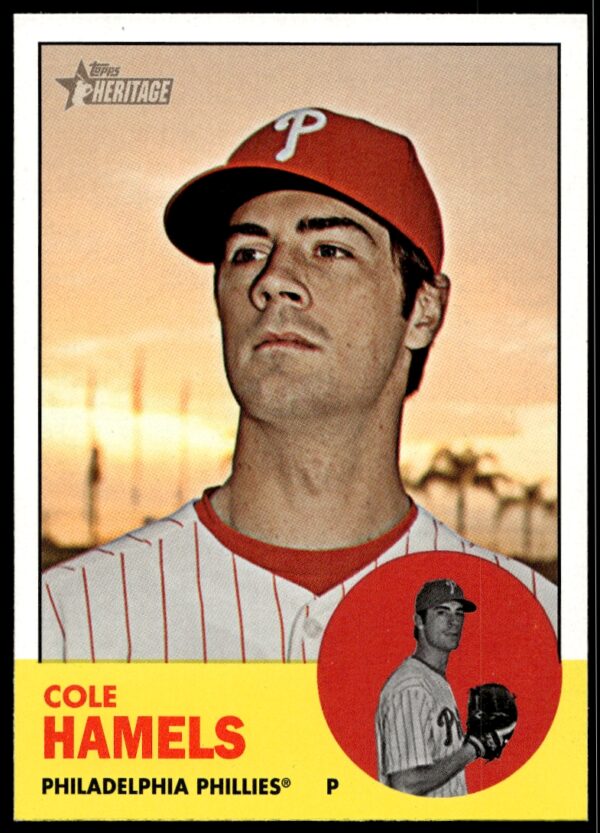 2012 Topps Heritage Cole Hamels #132 (Front)