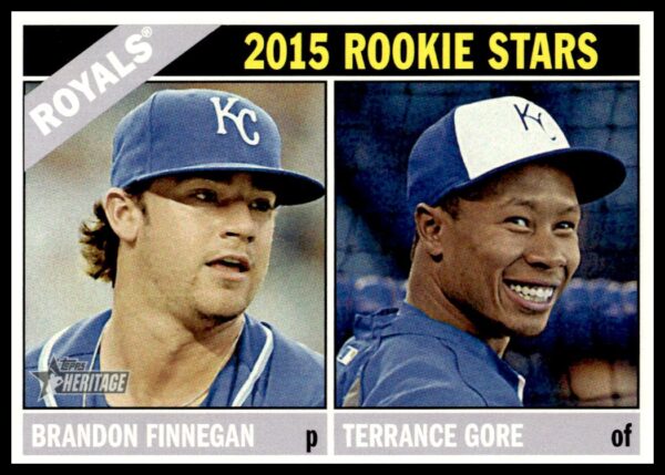 2015 Topps Heritage 2015 Rookie Stars (Brandon Finnegan / Terrance Gore) #424 (Front)