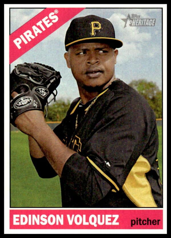 2015 Topps Heritage Edinson Volquez #195 (Front)