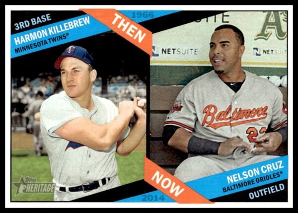 2015 Topps Heritage Harmon Killebrew / Nelson Cruz Then & Now #TN-1 (Front)