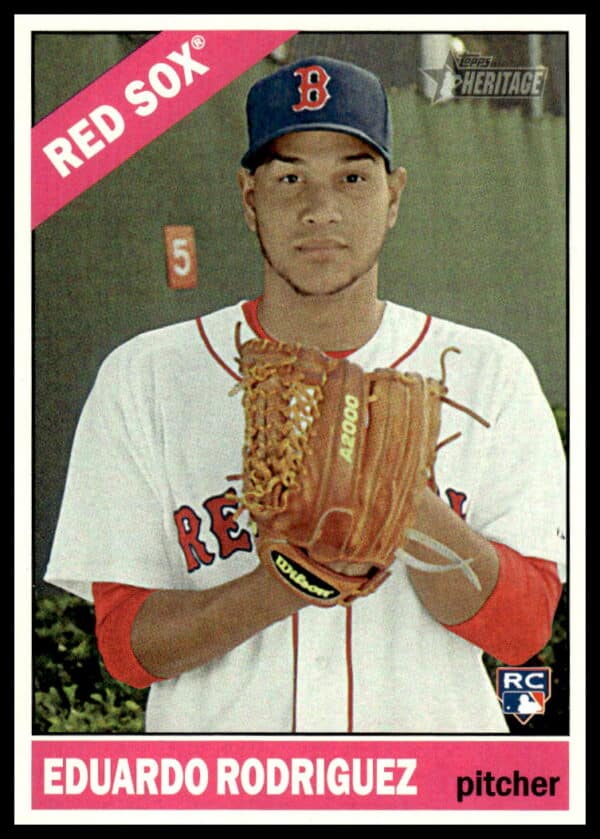 2015 Topps Heritage High Number Eduardo Rodriguez #527 (Front)