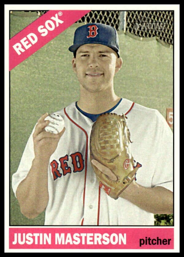 2015 Topps Heritage High Number Justin Masterson #597 (Front)