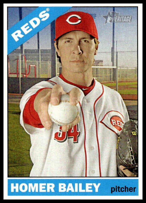 2015 Topps Heritage Homer Bailey #371 (Front)