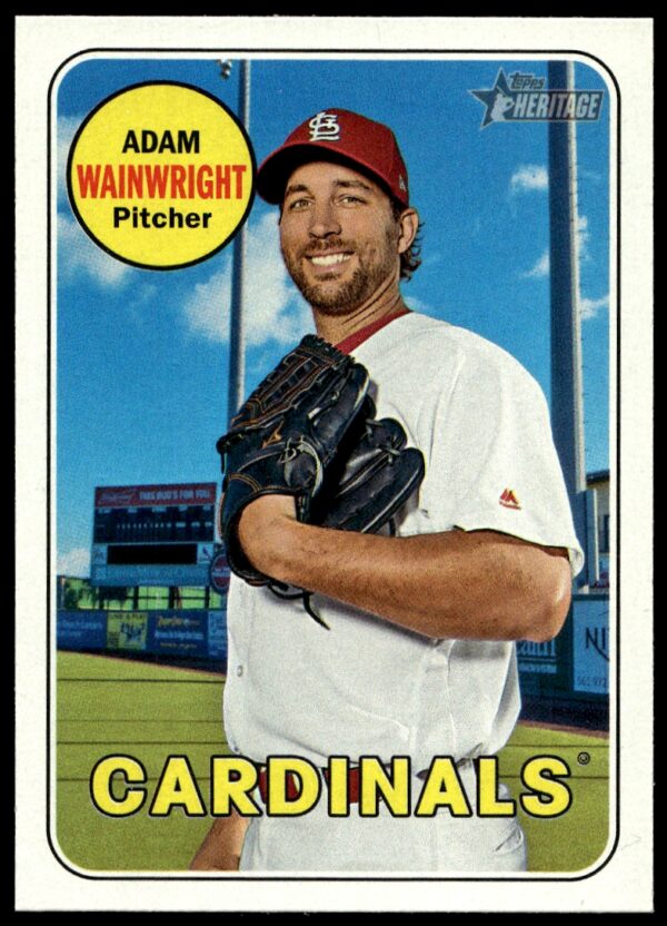 2018 Topps Heritage Adam Wainwright #195 (Front)