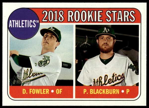 2018 Topps Heritage Dustin Fowler / Paul Blackburn #358 (Front)