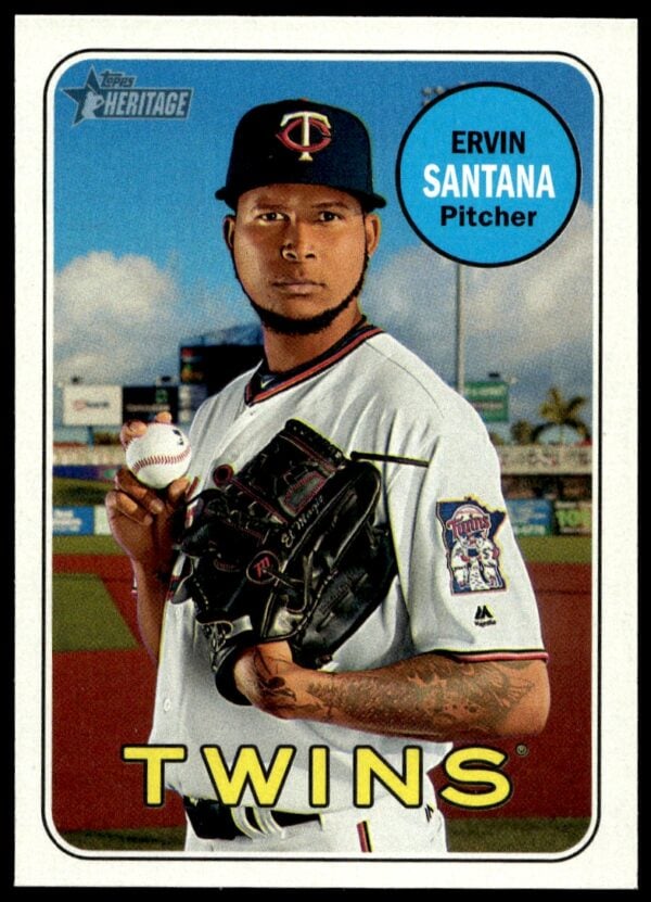 2018 Topps Heritage Ervin Santana #213 (Front)