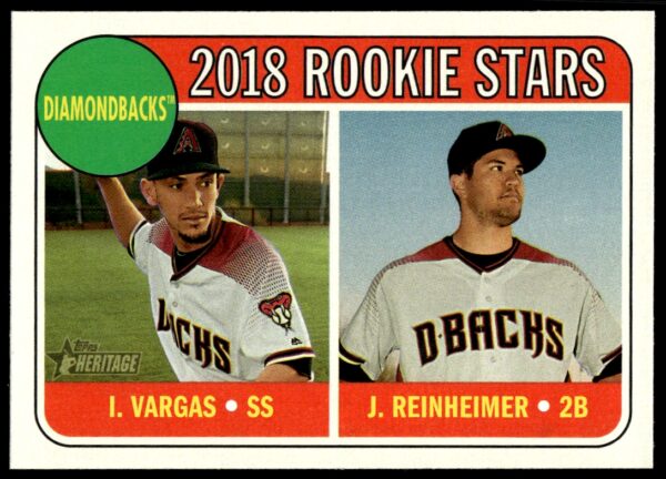 2018 Topps Heritage Jack Reinheimer / Ildemaro Vargas #323 (Front)