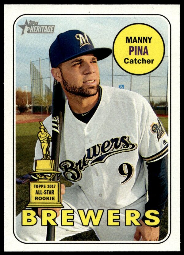 2018 Topps Heritage Manny Pina #344 (Front)