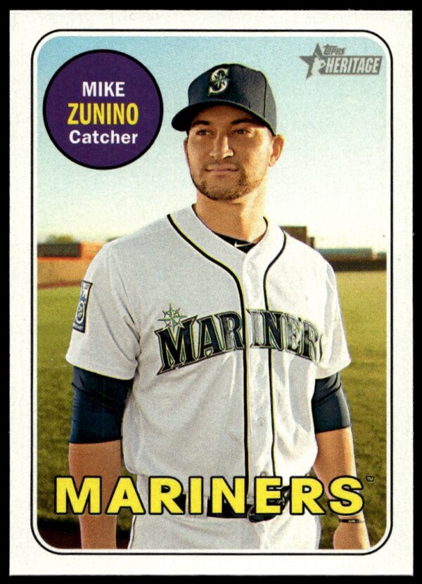 2018 Topps Heritage Mike Zunino #85 (Front)